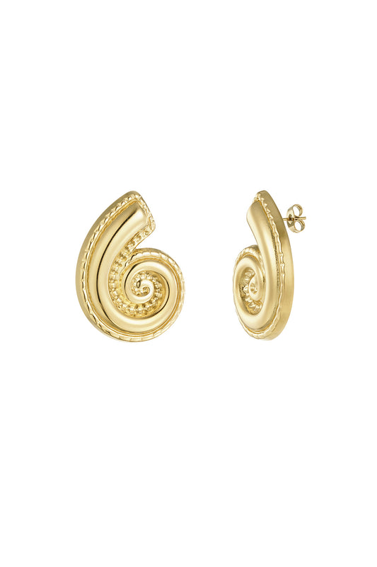 Shell twist oorbellen