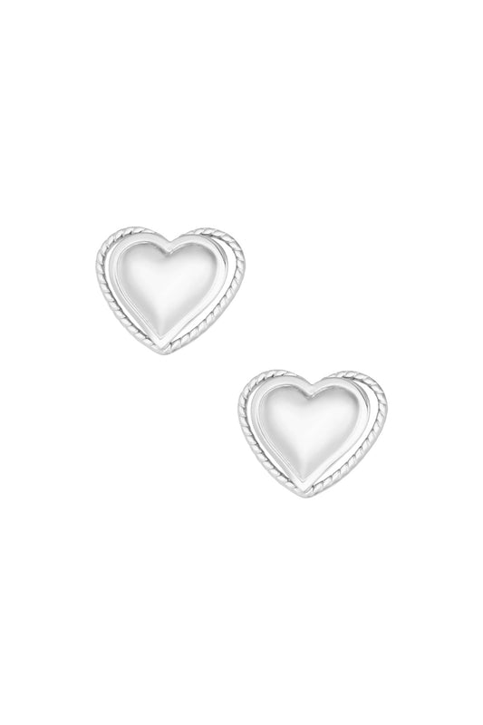 Big heart oorbellen