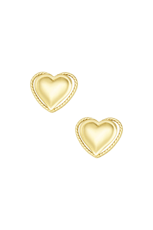 Big heart oorbellen
