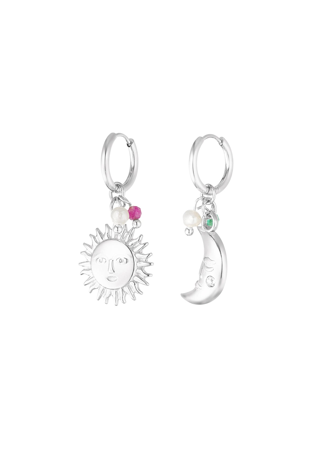 The sun and The moon oorbellen