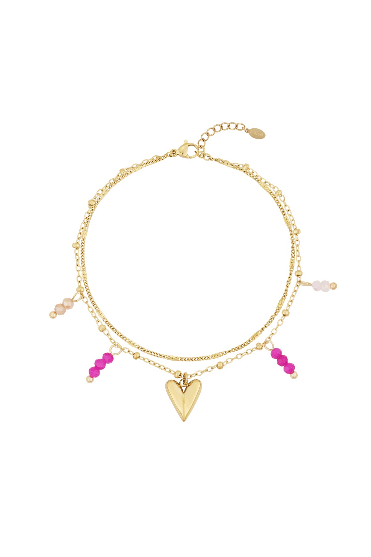 Fuchsia heart armband