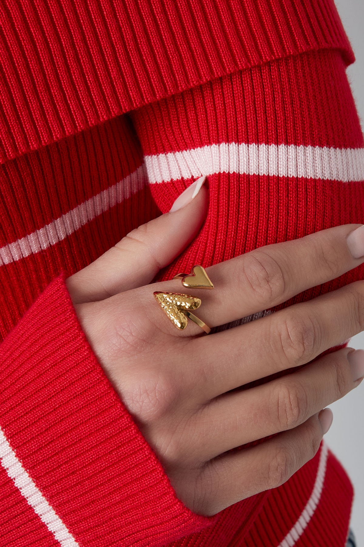 Dubbel heart ring