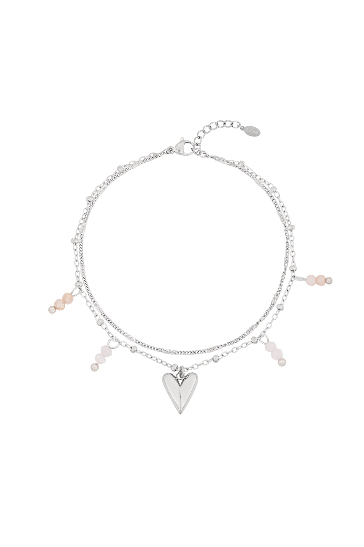 Beige heart armband