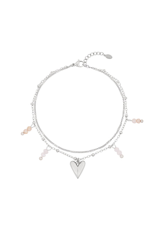 Beige heart armband