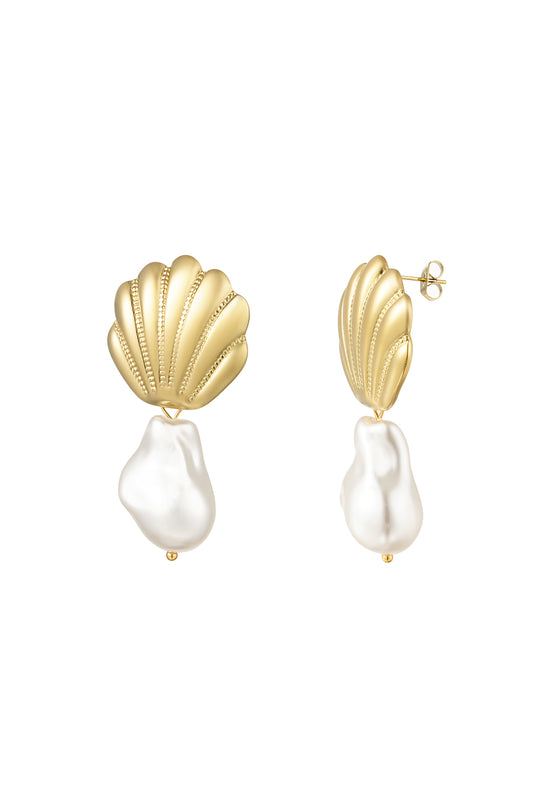 Shell belle oorbellen